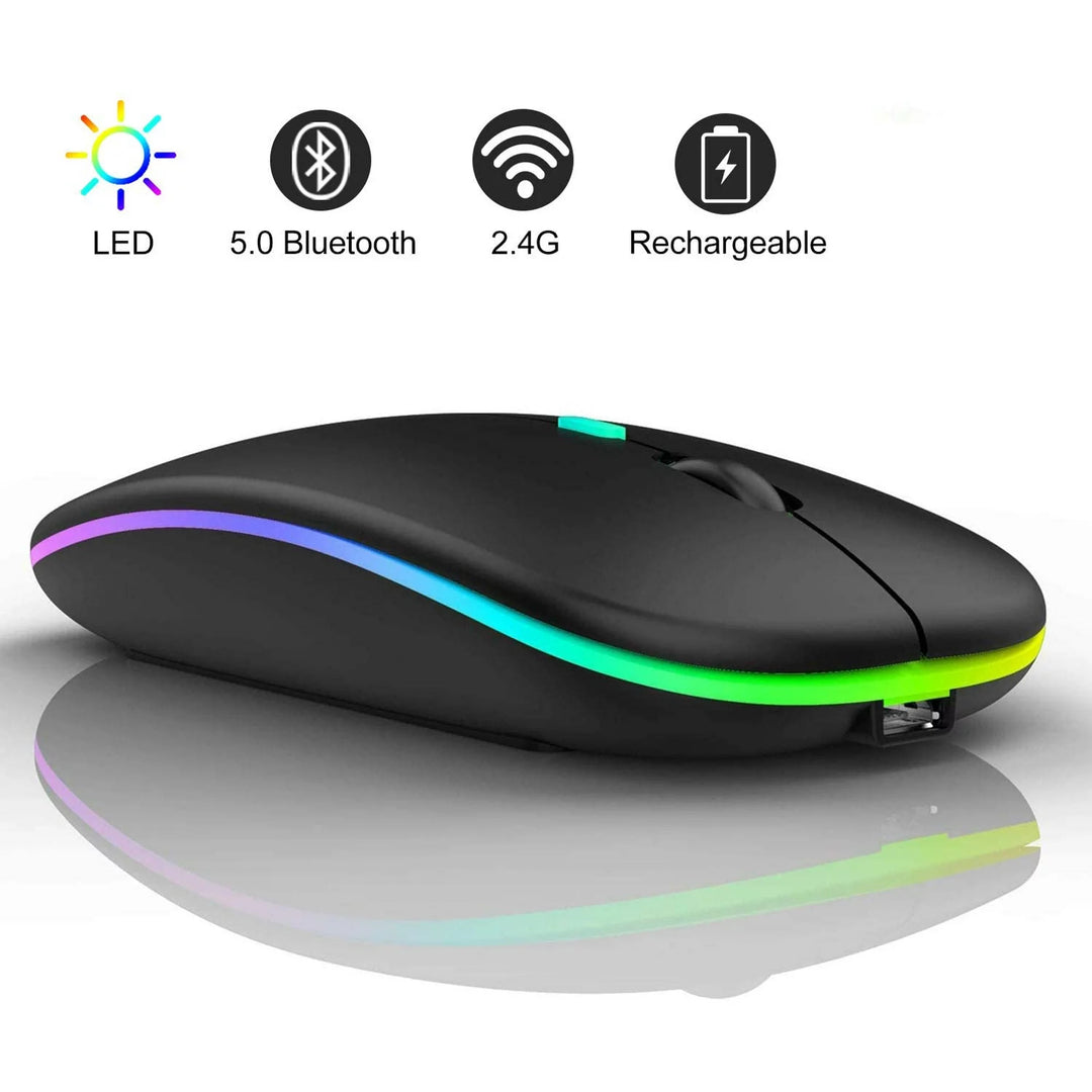HP W10 Wireless RGB Bluetooth, Wireless, Rechargeable Slim Mouse
