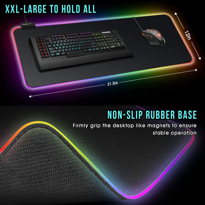 RGB Gaming Mouse Pad With RGB Lights