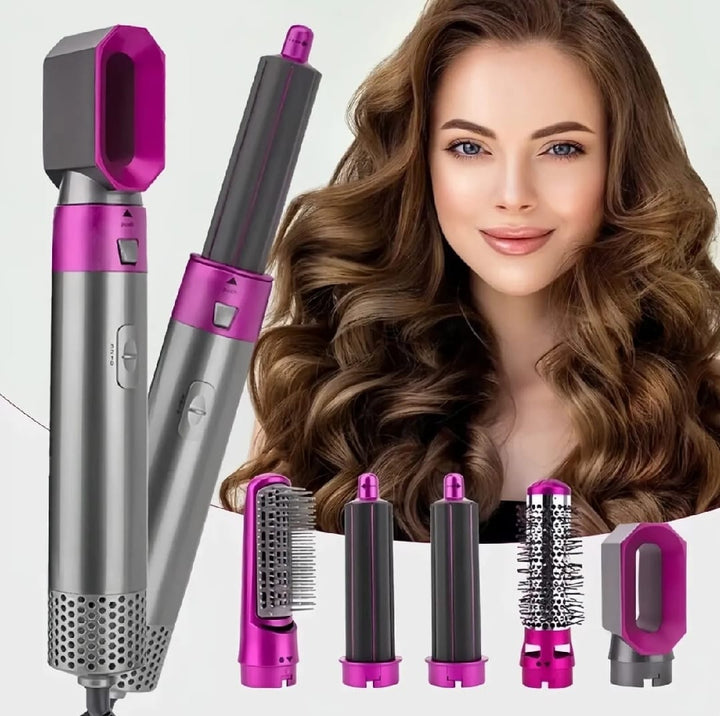 5 In 1 Hot Hair Styler Brush | Hair Straightener | Hair Dryer