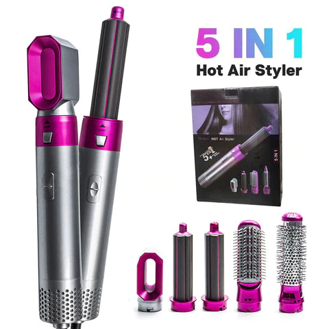 5 In 1 Hot Hair Styler Brush | Hair Straightener | Hair Dryer